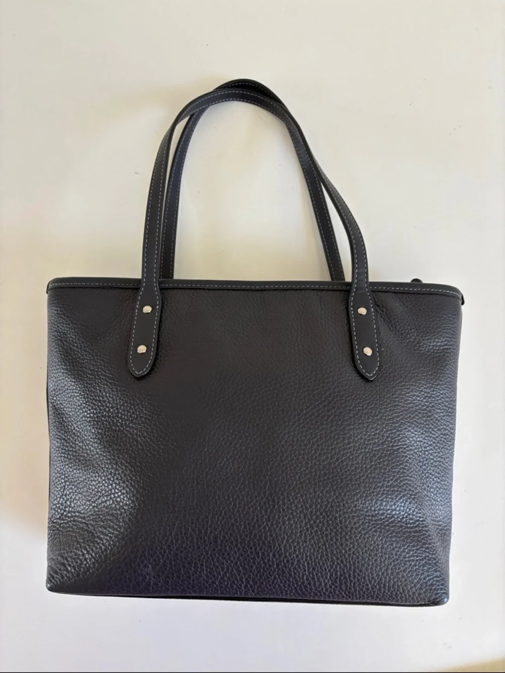 Coach Mini City Zip Tote With Bow in Pebbled Leather and Pink‎ Accent